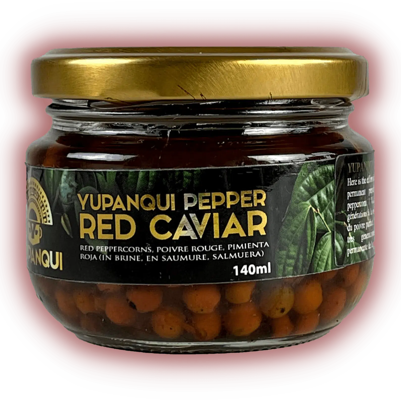 Yupanqui RED CAVIAR, Fresh Gourmet Red Peppercorns, Caning Jar 4.05oz (140ml
