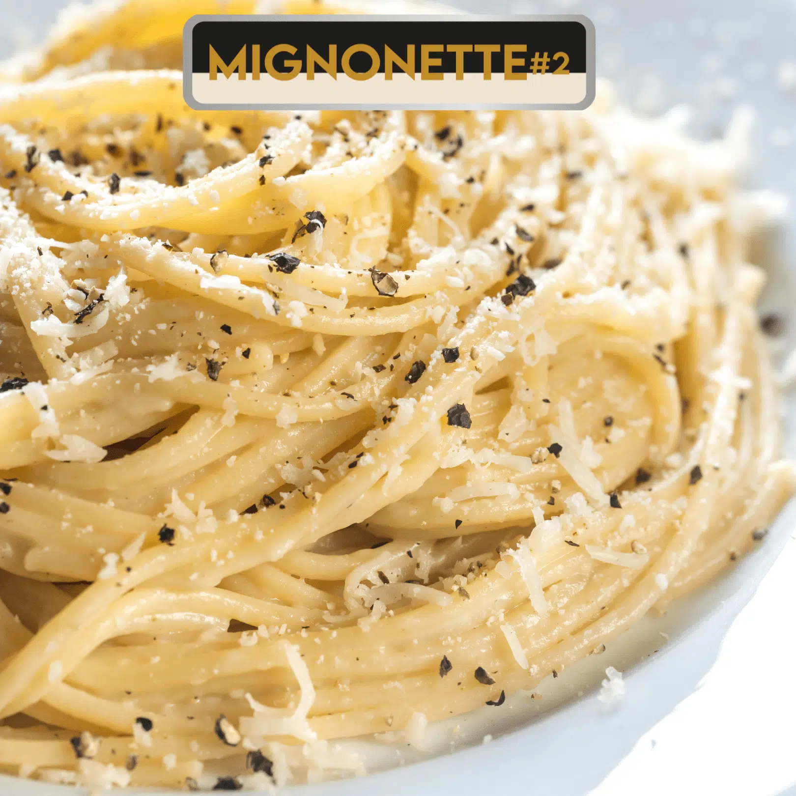 Yupanqui MIGNONETTE black and white peppercorn blend with Cacio e Pepe pasta