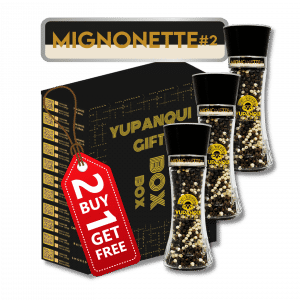 white peppercorns vs black peppercorns gift box by Yupanqui family