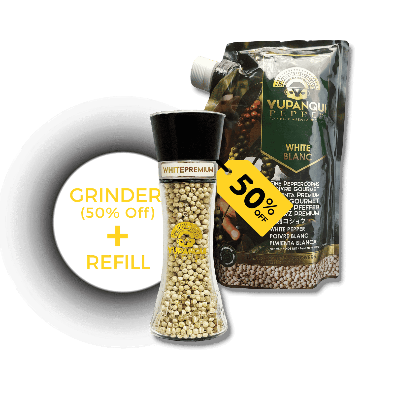 YANKEETRADERS® White Peppercorns – 8 Oz All-Natural Premium Spice Pack