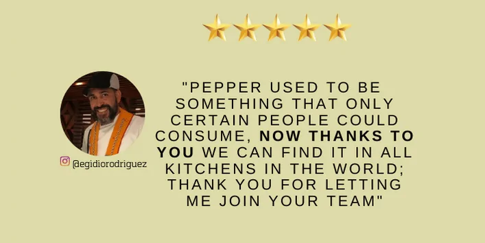 Professional chef highlighting the culinary excellence of Yupanqui Peppercorns.