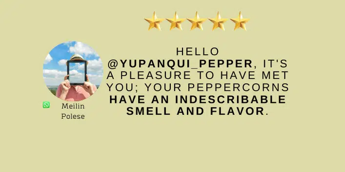 Chef endorsing Yupanqui Peppercorns for fine dining cuisine.