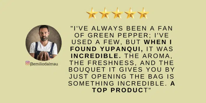Review highlighting the exceptional flavor of Yupanqui Peppercorns.