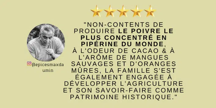 Yupanqui Peppercorns crafted for culinary distinction.