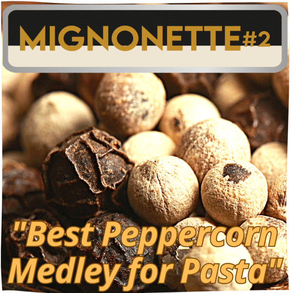 white peppercorns vs black peppercorns Mignonette